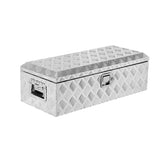 Garvee Coffre à outils de 50 cm (50,8 cm) pour benne de camion, en tôle d'aluminium striée, étanche, verrouillable, pour camions - Sliver
