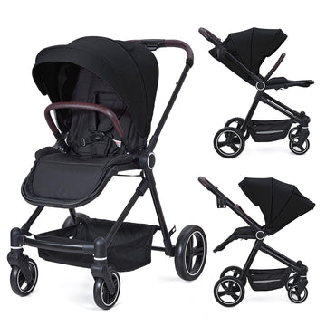 Poussette Garvee 3-en-1 – Avec harnais à 5 points, dossier réglable et design confortable