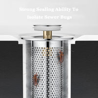 Garvee Lot de 2 Bouchons de Lavabo en Acier Inoxydable, Noyau en Cuivre, Filtre Anti-Bouchage avec Panier Amovible, Compatible Lavabos Standards, Argenté, en Boîte