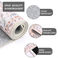 Tapis lavable Garvee grand format, résistant à l'eau et aux taches, style vintage, antidérapant, motif oriental, 200 x 290 cm, pour salon et chambre.