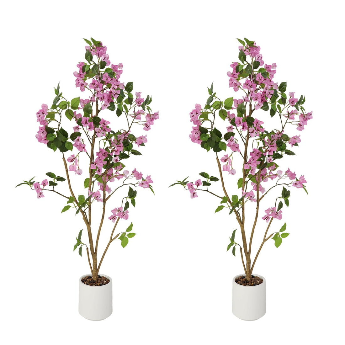 Arbres artificiels Garvee, lot de 2, plantes d'intérieur réalistes, faciles d'entretien, durables, pour la maison et le bureau, verts
