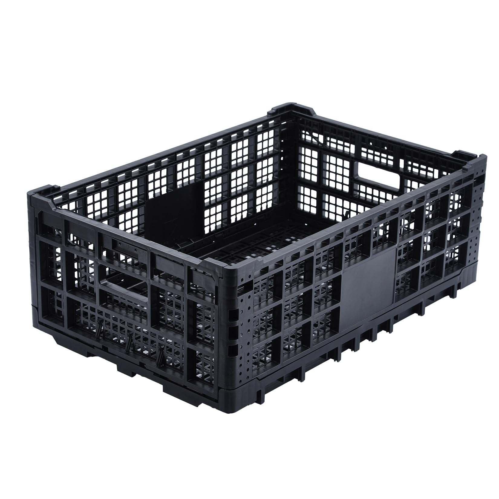 Boîte à lait pliable Garvee 52L en polypropylène robuste et empilable, idéale pour le garage, la cuisine et le bureau. Légère et résistante.