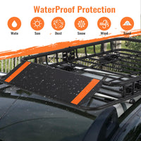 Panier de toit Garvee 117 x 91 x 13 cm en acier thermolaqué pour SUV, camions et camping-cars, capacité de charge de 90 kg