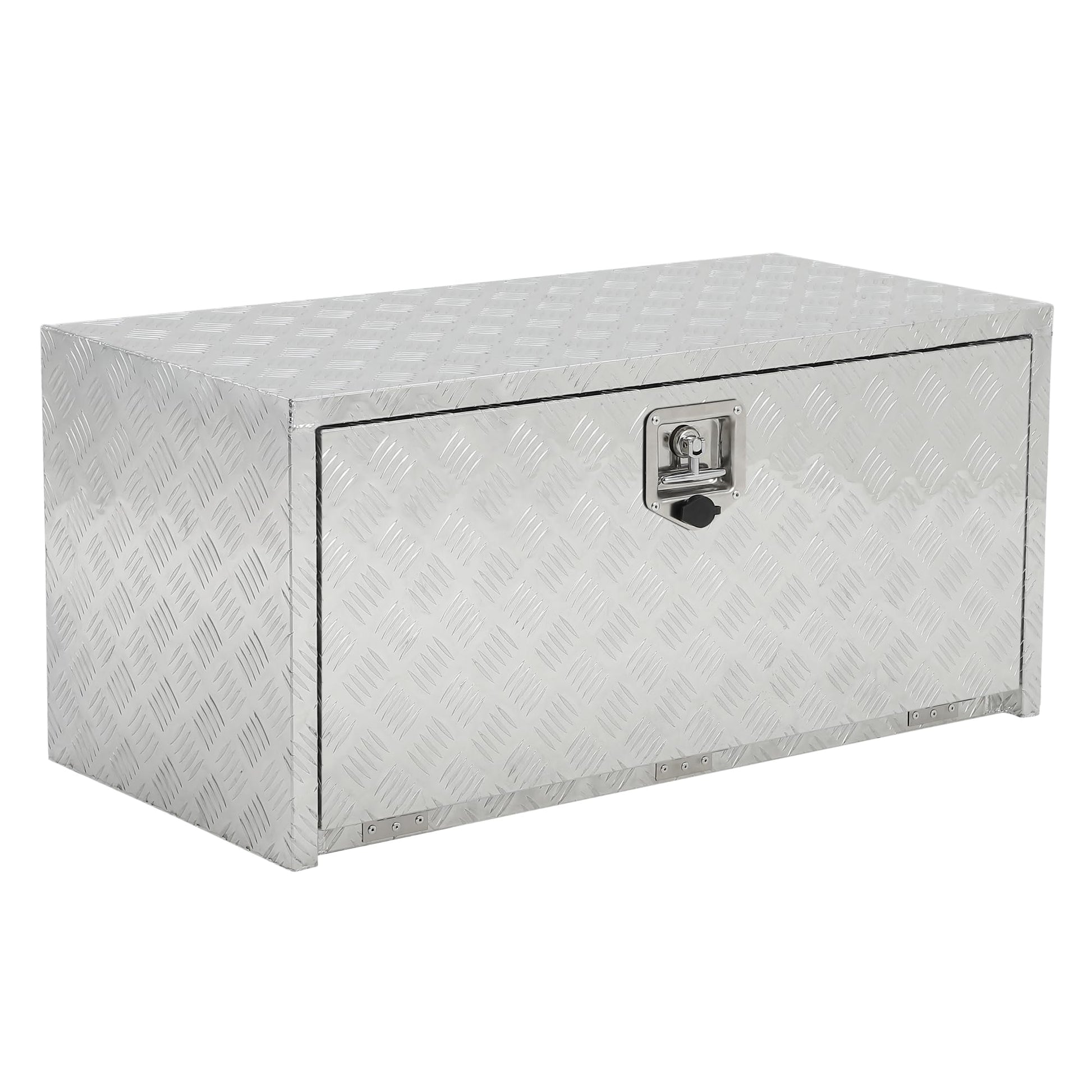 Coffre à outils Garvee 24 pouces en aluminium, sous châssis, étanche, robuste, verrouillable, pour camionnettes et véhicules récréatifs, gain de place, poignée en T