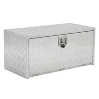Coffre à outils Garvee 24 pouces en aluminium, sous châssis, étanche, robuste, verrouillable, pour camionnettes et véhicules récréatifs, gain de place, poignée en T