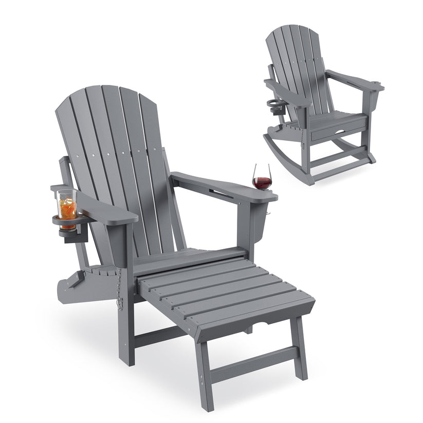 Repose-pieds extensible fauteuil Adirondack
