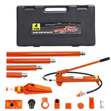 Garvee Kit Porta Power 4 t Hydraulique Puissant Acier Durable Accessoires Complets Réparation Auto Compact Noir - Orange