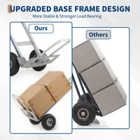 Chariot de manutention en aluminium Garvee, capacité de 272 kg (600 lb), avec base extensible pour la maison et l'entrepôt, pneus pneumatiques de 25 cm (10 po), léger et robuste