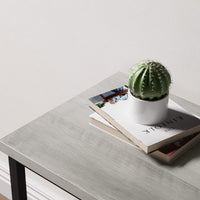 Garvee Commode/meuble TV 140 cm avec tiroirs en tissu et pieds réglables pour salon et chambre, gris, en bois MDF robuste