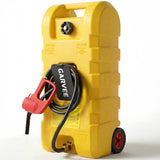 Garvee Réservoir mobile 57L avec pompe manuelle et roues pour jardin, voiture, bateau, quad et exploitation agricole, gris - Jaune