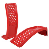 Ensemble de rampes de levage Garvee pour voiture, capacité de 3630 kg (8000 lb), 2 rampes en acier, hauteur de levage de 20 cm (8 po), antidérapantes, robustes, rouges, 91 x 33 x 23 cm (36 x 13 x 9 po), pour atelier et garage - rouge