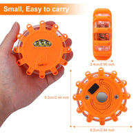 Feux de signalisation routière à LED Garvee, 9 modes, rechargeables par USB, magnétiques et étanches, pour les urgences en voiture et en bateau, ABS+PC, avec crochet