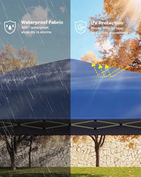 Tente pliante Garvee 3 x 3 m - Protection UV, imperméable, hauteur réglable, structure en acier robuste, toile Oxford 210D, idéale pour le camping et les événements en plein air, bleue
