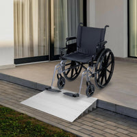 Garvee Rampe de seuil 5 pièces en aluminium, Rampe robuste charge 318 kg, 86,4 cm L x 66,5 cm l x 19,1 cm H intérieur/extérieur
