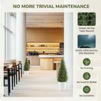 Arbre topiaire artificiel en cèdre Garvee de 91 cm (36 pouces), résistant aux UV, réaliste, tronc en bois, résistant aux intempéries pour une utilisation intérieure et extérieure, décoration de Noël verte