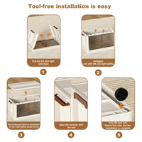 Garvee Boîtes de rangement empilables en plastique lot de 4, 72 QT, avec portes et roulettes, pour chambre et garage, transparentes, robustes et