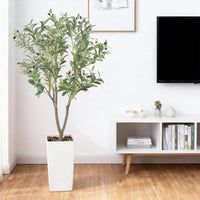 Arbre artificiel Garvee de 1,5 m (5 pi) pour intérieur, réaliste, facile à nettoyer, matériau de haute qualité, décoratif et polyvalent pour la maison et le bureau, vert.