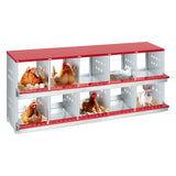 Garvee Boîte à Nidification pour Poules 10 Compartiments Acier Galvanisé avec Couvercle Sécurisé pour Poulaillers
