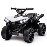 Garvee Quad électrique 6 V pour enfant avec LED, musique et conduite sécurisée, blanc, dès 3 ans - Blanc