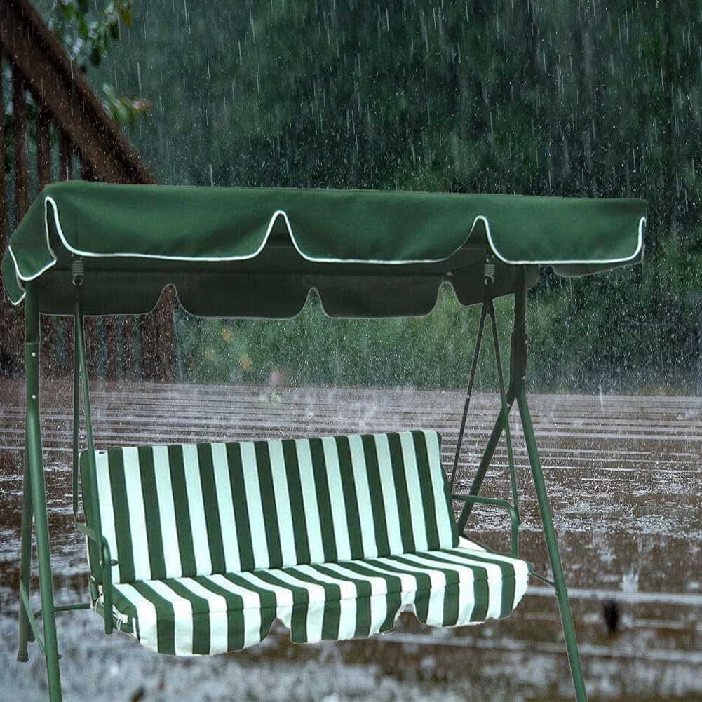 Toile de rechange Garvee pour balancelle de jardin, pare-soleil, bâche de toit pour balancelle de style hollywoodien, protection contre le soleil, revêtement argenté, polyvalente