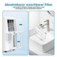 Garvee Climatiseur mobile 12000 BTU, 4 en 1 silencieux au R290, avec kit fenêtre, pour maison et bureau