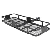 Panier de remorque pliable en acier Garvee 60" x 20" x 5" (152 x 51 x 13 cm), résistant à la rouille, pour voiture et camping, compatible avec barre de remorquage 2", noir