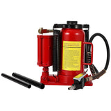 Garvee Cric bouteille hydraulique 20T pneumatique et manuel pour la réparation de voitures et camions, hauteur réglable, noir