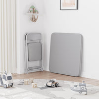 Ensemble table et chaises pliantes Garvee pour enfants, avec coussins d'assise en PU, structure robuste en acier, pliable, idéal pour manger, lire et jouer, compact, multicolore