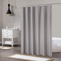 Rideau de douche à carreaux gaufrés Garvee, polyester épais, 183 x 183 cm, gris, décoration de salle de bain de qualité hôtelière