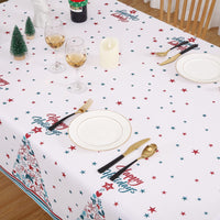 Garvee Nappe et rectangulaire, imperméable et antitache, en polyester, idéale pour la cuisine, les fêtes et le camping, blanc, 137 × 228 cm