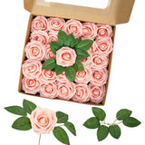 Roses artificielles Garvee, lot de 25, fleurs en mousse, roses, pour décorations de mariage à faire soi-même, couleurs éclatantes, durables et polyvalentes