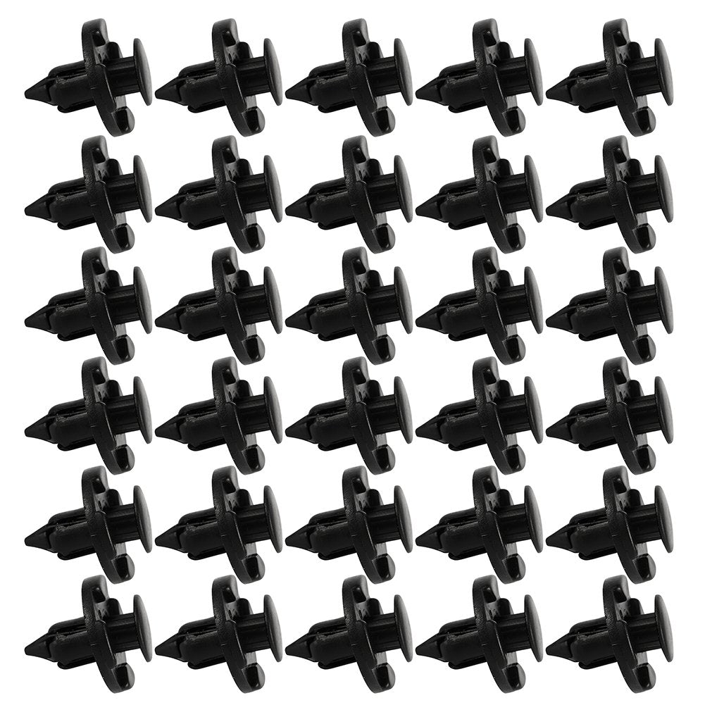 Garvee Kit de 30 clips de réparation automobile universels en plastique de 8 mm pour pare-chocs et ailes