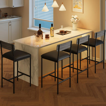 GARVEE Ensemble cuisine compact avec chaise haute et table pour bar, petits espaces, gain de place, durable, facile à nettoyer