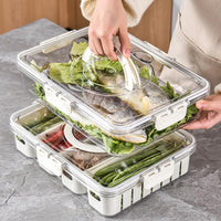 Organisateur de réfrigérateur Garvee avec couvercle, empilable pour fruits, légumes, aliments et boissons, pratique et transparent
