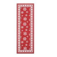 Chemin de table romantique de Noël Garvee avec flocons de neige, antidérapant, ultra-doux, en microfibre TPE antidérapante, 60 x 180 cm, pour salon et couloir, lavable