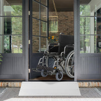 Rampe de seuil en aluminium Garvee, 2 pièces – 86,4 cm L x 29,5 cm l x 5,8 cm H, capacité de charge de 318 kg, pour fauteuils roulants, scooters et vélos électriques