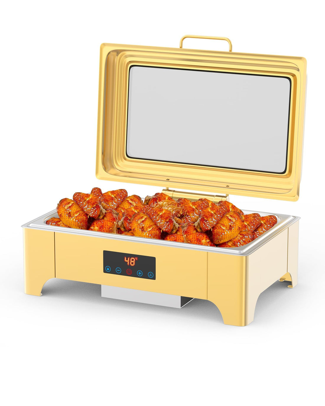 Ensemble professionnel Garvee Chafing Dish 9L en acier inoxydable, idéal pour les buffets, les traiteurs, les fêtes et les jours fériés.