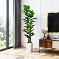 Arbre artificiel d'intérieur Garvee de 1,8 m (6 pi) réaliste, sans entretien, polyvalent et durable, vert