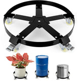 Chariot porte-fûts Garvee de 55 gallons – Châssis en acier galvanisé, système anti-basculement, freins et roues pivotantes, capacité de 567 kg - Noir