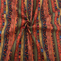 Garvee Lot de 5 coupons de tissu en coton à imprimé ethnique, 25 x 20 cm, multicolore, pour patchwork et projets de couture DIY