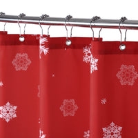 Rideau de douche Garvee Kerst, motif sapin de Noël et flocons de neige, imperméable, 182 x 183 cm, rouge, décoration de salle de bain