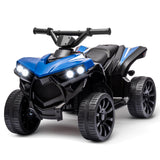 Garvee Quad électrique enfant 6 V avec éclairage LED, musique et conduite sécurisée, bleu, dès 3 ans - Bleu