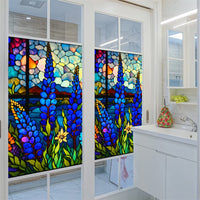 Film pour vitres Garvee à motif floral rétro, protection UV, amovible, sans colle, adhérence statique, 60 x 100 cm, pour préserver l'intimité et économiser l'énergie.
