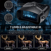Jumelles Garvee NV4000 4K HD avec écran 3 pouces, vision nocturne infrarouge, caméra 36 MP, enregistrement vidéo en extérieur et batterie au lithium.