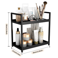 Étagère de cuisine et de salle de bain Garvee à 2 niveaux, en fer et polypropylène, robuste, polyvalente et facile à installer.