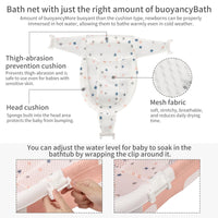 Baignoire bébé GARVEE, pliable et peu encombrante, avec thermomètre et tapis antidérapant pour nouveau-nés et jeunes enfants, rose