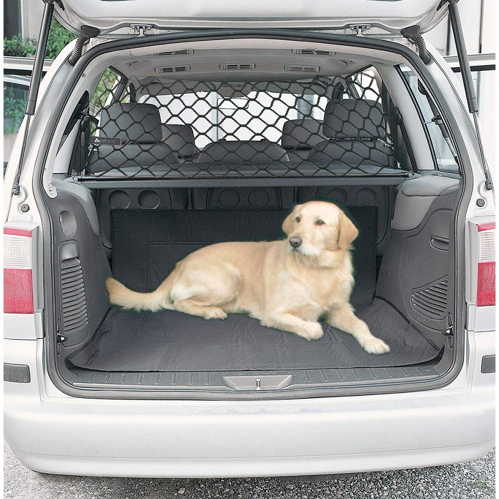 GARVEE Filet de séparation de coffre pratique pour animaux de compagnie, barrière de sécurité pour chien en voiture, 120 x 70 cm, noir