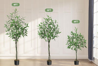 Eucalyptus Garvee de 1,5 m – Plante artificielle en soie, sans entretien, pour la maison et le bureau, aspect réaliste