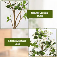 Arbres artificiels Garvee, lot de 2, faux arbres d'intérieur, faciles d'entretien, durables, en plastique, pour la maison et le bureau, vert réaliste
