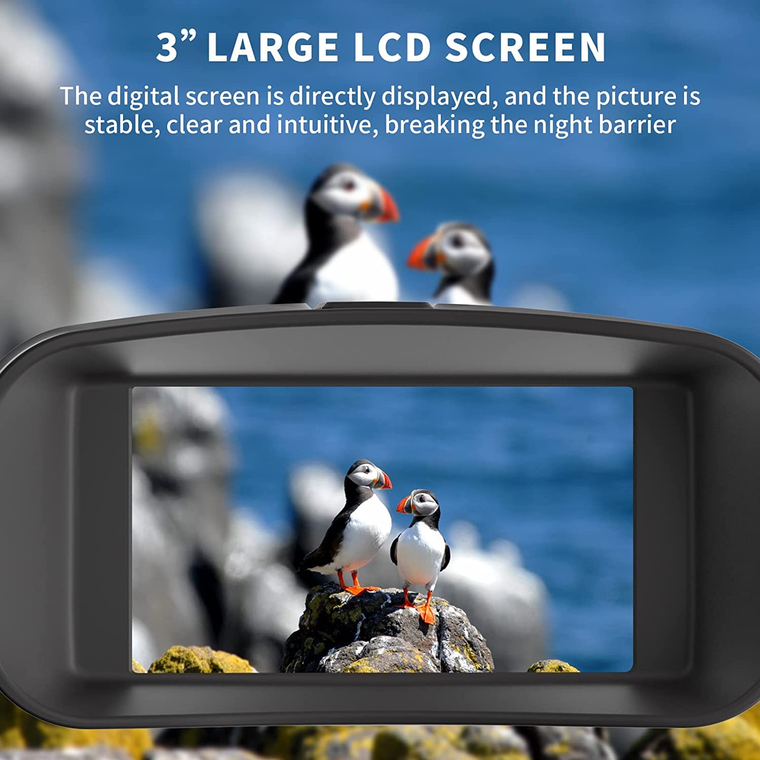 Jumelles Garvee NV4000 4K HD avec écran 3 pouces, vision nocturne infrarouge, caméra 36 MP, enregistrement vidéo en extérieur et batterie au lithium.